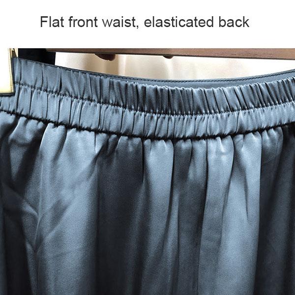 Glossy Acetate Satin Half Skirt Women's Summer Mid-length Light Mature Series Slimming A-line Skirt