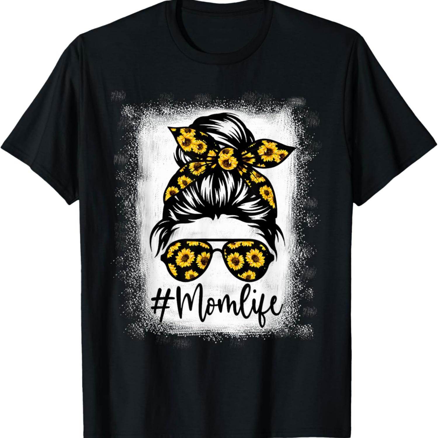 

Bleached Sunflower Mom Life Tees for Mother s Day T-Shirt S