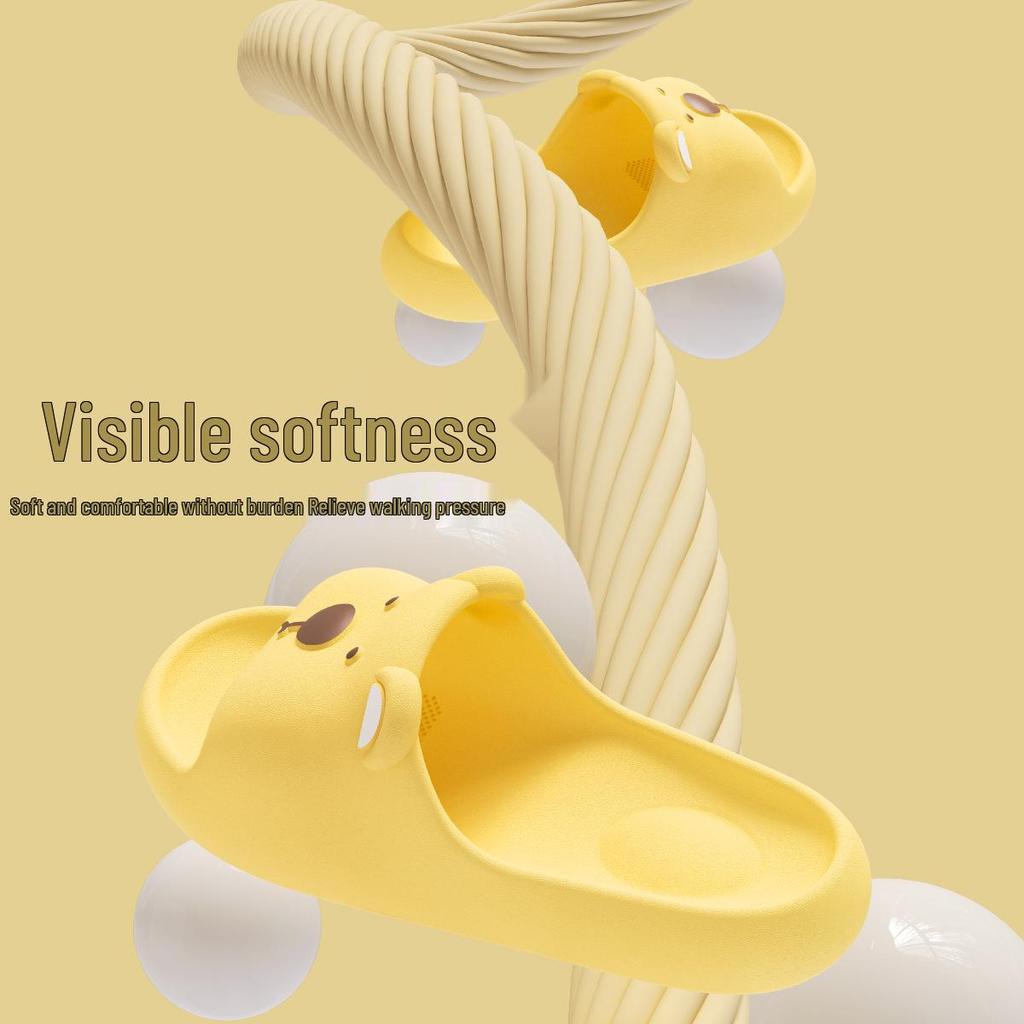 EVA Cartoon Non-Slip Slippers for Parents and Kids - Cute Indoor Bathing Footwear for Men and Women, Perfect for Summer