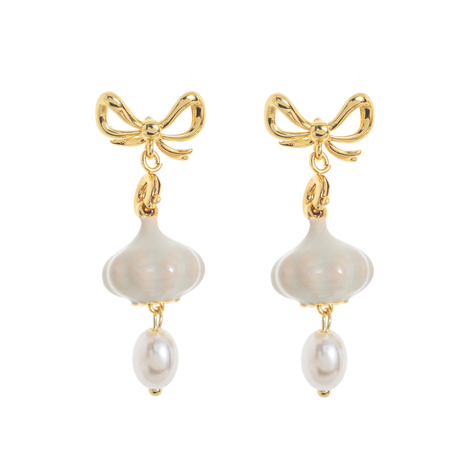 Trendy Colorful Pearl Vegetable Wine Glass Earrings Studs