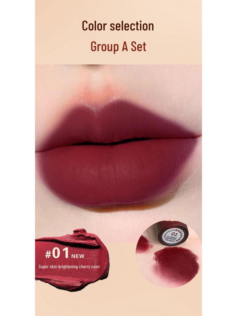 PINKYFOCUS Mist Dusk Matte Velvet Lip Glaze Set - Autumn/Winter Collection