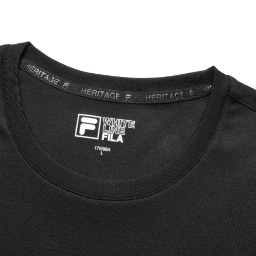 Fila Logo Print Sports Casual Long Sleeve T-Shirt Men Tops Black F11M038218GBK