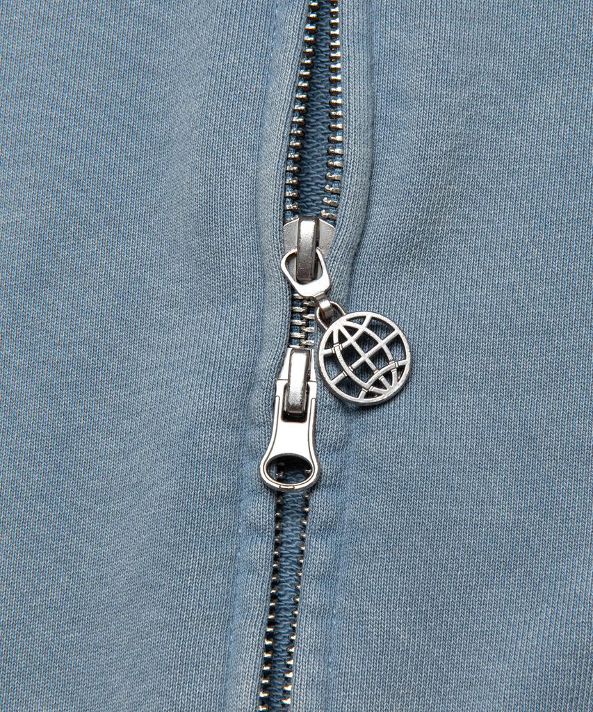 Lmc Washed Og Applique Zip Up Hoodie Blue