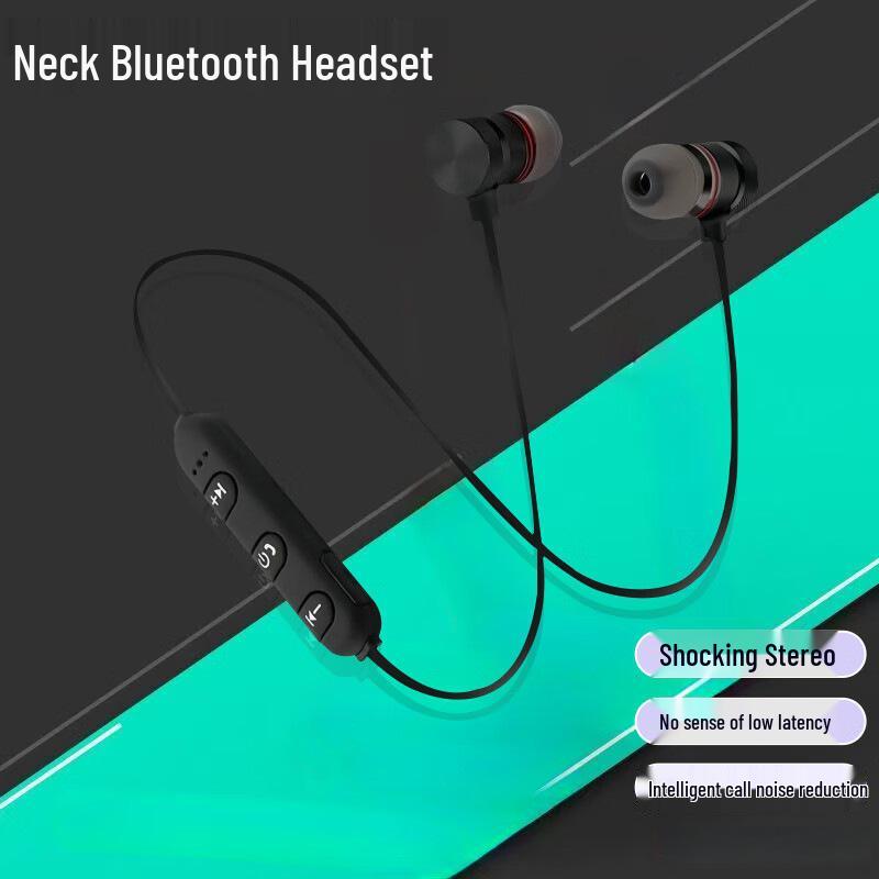 In-Ear Neckband Wireless Earbuds with Long Battery, Heavy Bass, Sport-Ready, Bluetooth, Magnetic Earphones 002