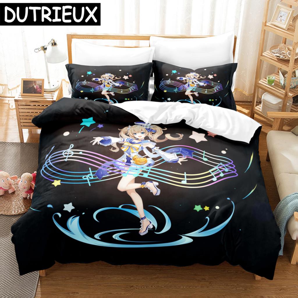 Hot Game Genshin Impact Bedding Set 3D Printed Comforter Duvet Cover Sets Pillowcase Twin Full Queen King Duvet Covers Drop Ship