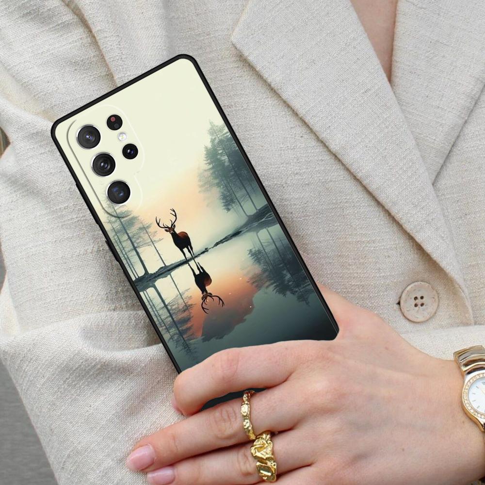 Animal Deer Art Cell Phone Case for Samsung Galaxy S26 Ultra S25 S24 S23 S22 S21 S20 Note10 Cover