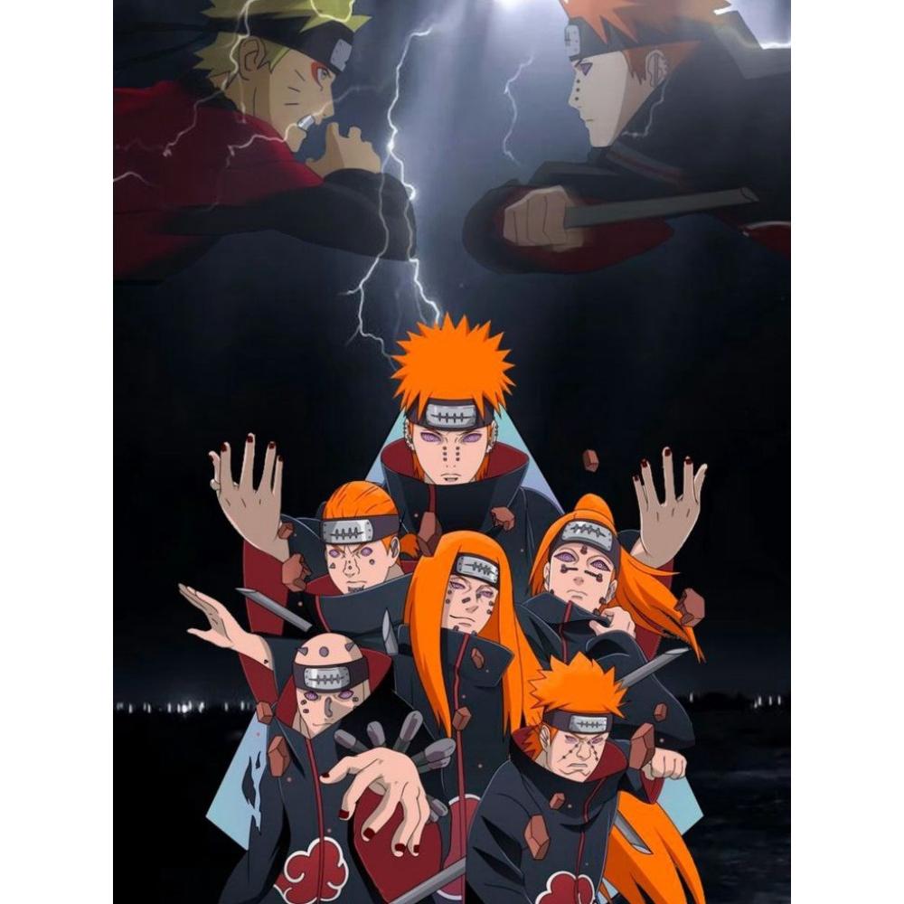 Naruto Akatsuki 2026 Nowe Malowanie Diamentami Haft Sztuka Anime Haft Krzyżykowy Mozaika Dżety Rękodzieło Rzemiosło Prezenty dla Dzieci