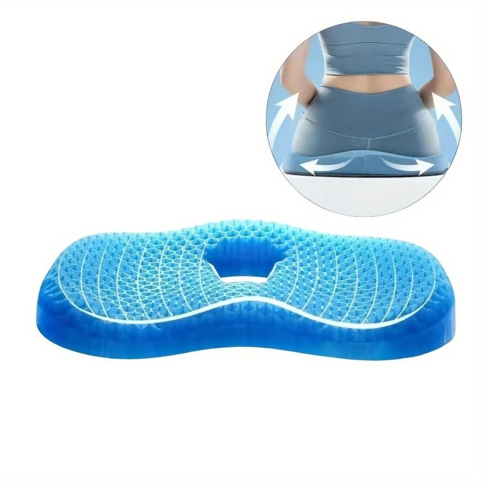 New Soft Gel Seat Cushion U-Shaped Ergonomic Ice Cooling Pad Thickened Honeycomb Seat Cushion Office Chair