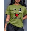 Plus Size - Women's Casual Short Sleeve T-Shirt, Crew Neck, Machine Washable, All-Season Comfortable