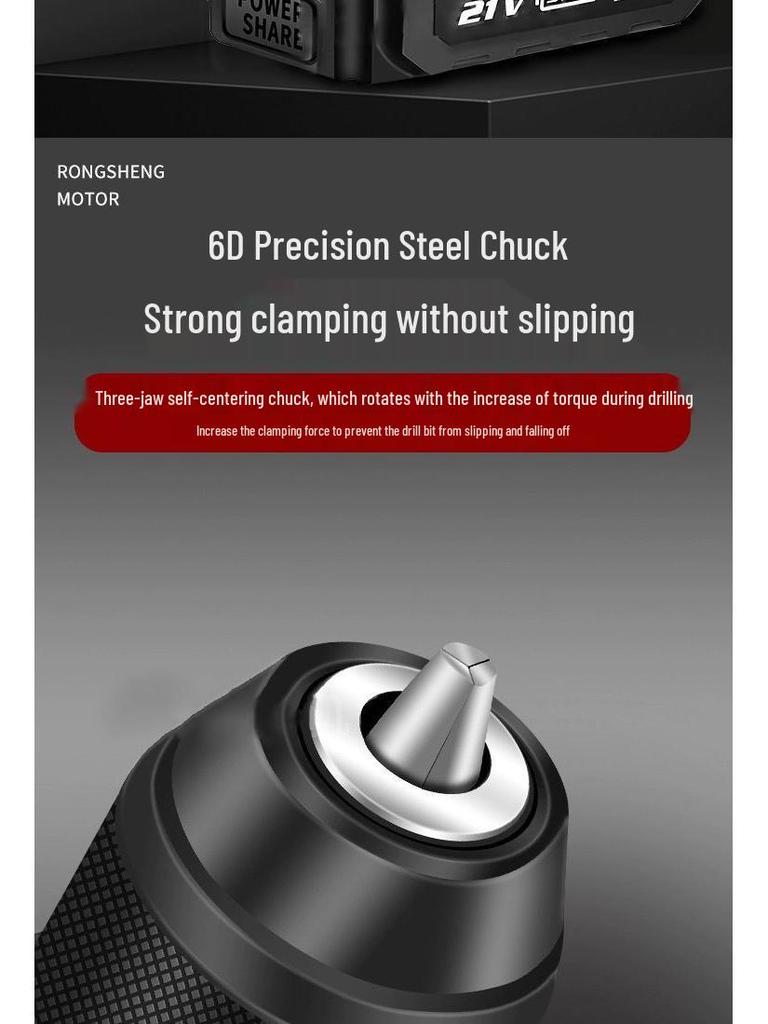 Checheng Rechargeable Brushless Lithium Impact Drill and Electric Screwdriver