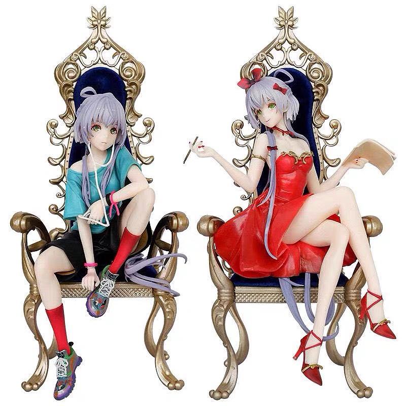 

Luo Tianyi Figurine: Enchanting Red Dress & Refreshing Blue Casual Wear