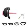 2025 New Male Chastity Cage Embedded Small Lock with Soft Silicone Catheter and 4 Size Cock Rings Adult Abstinence Sex Toys for Men Intimate Pleasure 