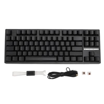 Tastatură mecanică 80% cu 87 de taste, wireless, 2.4G, Bluetooth 3.0, 5.0, tip C, cu fir, iluminare RGB, pentru jocuri