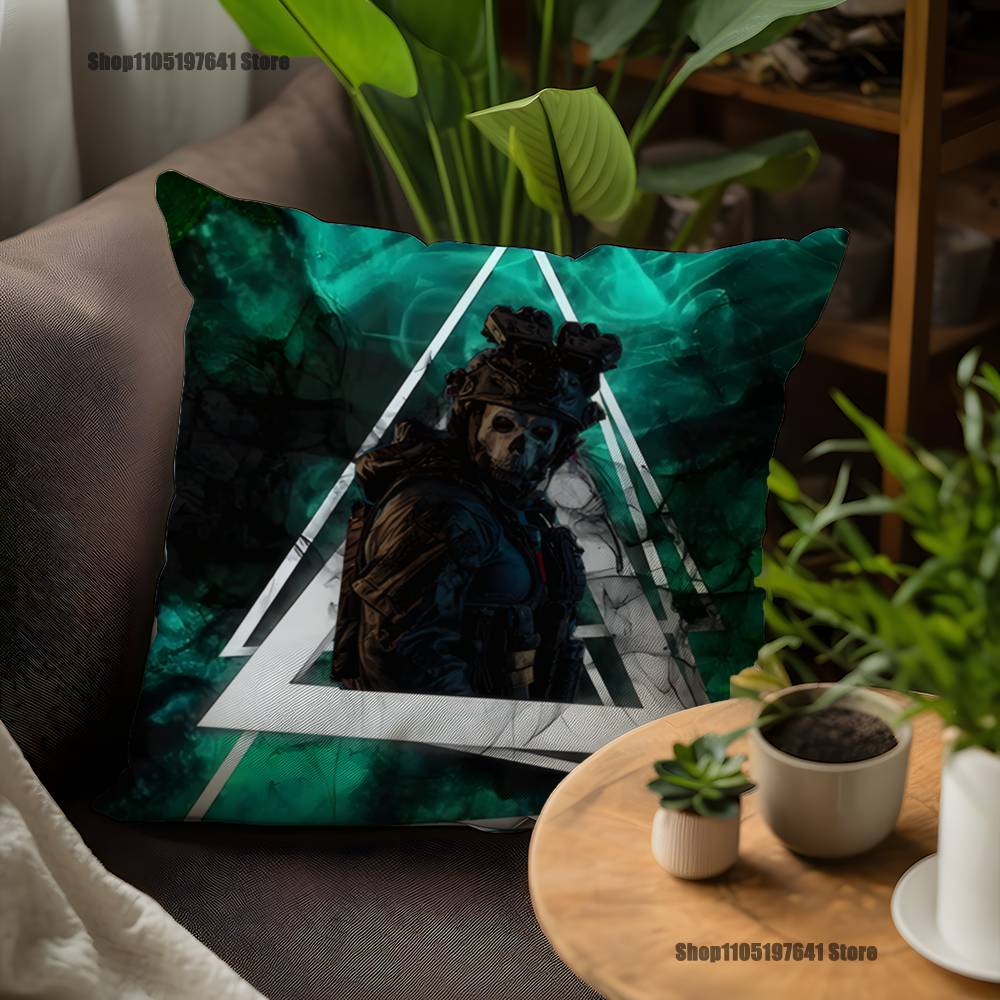 Cod Call Of Duty G-Ghost Pillow Case For Sofa Decor Car Office Room Printing Cushion Cover Decorations And Protector