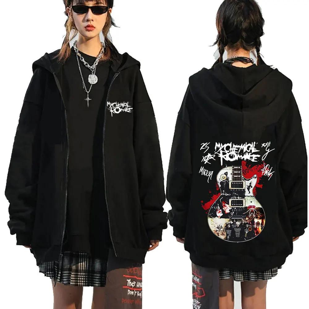 

Толстовка з капюшоном My Chemical Romance Mcr Dead на блискавці Black Parade Punk Emo Rock Толстовка на блискавці Чоловіча мода Вінтажні толстовки в стилі хіп-хоп L