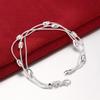 Silver Color Bracelet Beads Fashion Charm Jewelry Gift