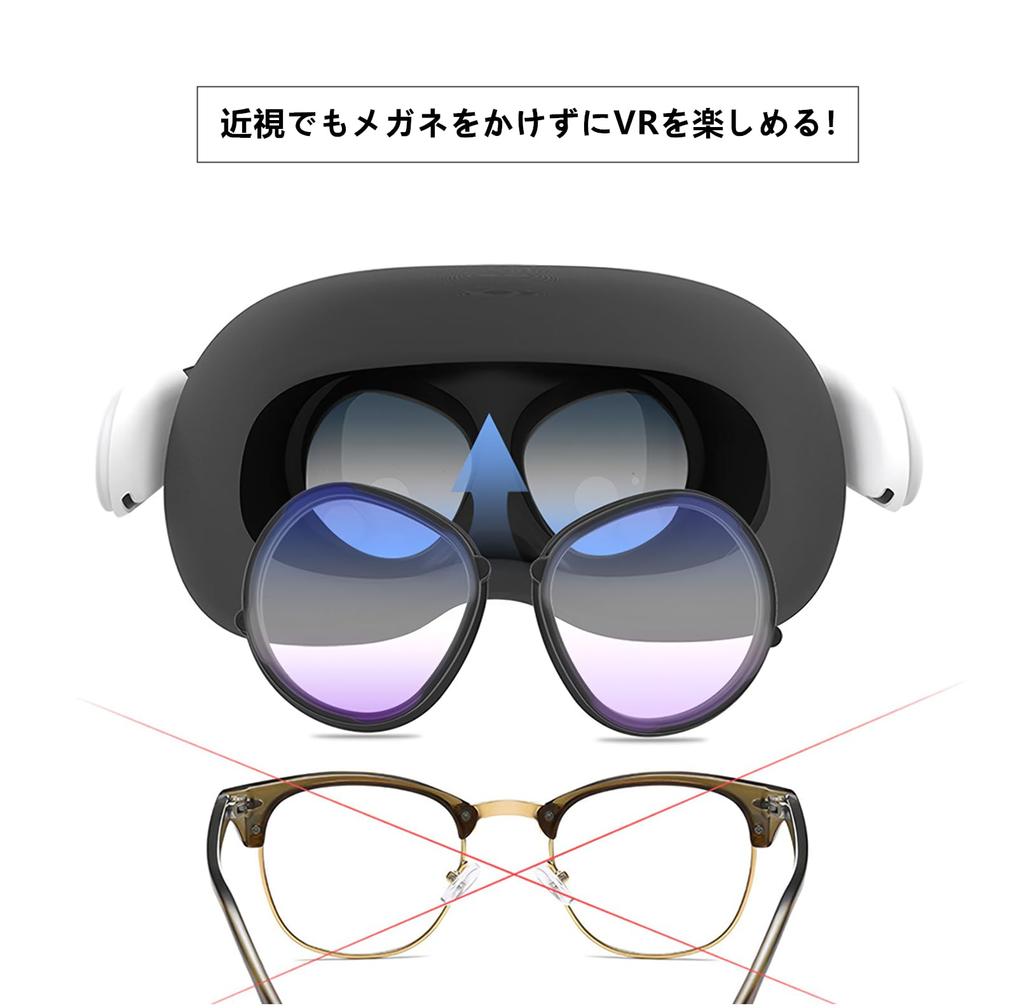 SHEAWA for Meta Quest 3S Myopia Left and Magnetic Magnet Accessories Lens, -4.5, Right, Compatible, Lightweight, Fixation,
