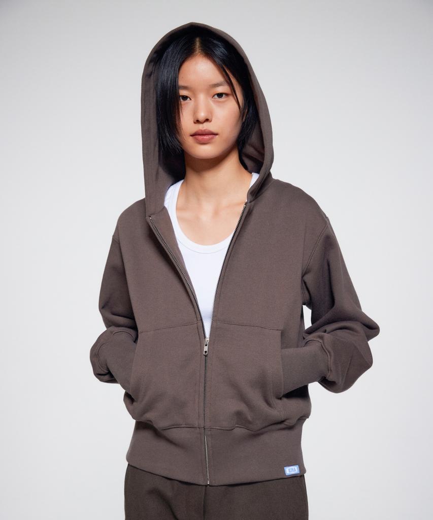 Era Unisex Era Heavy Hooded Zip-Up - Brown