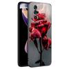 Bright Red Roses Flowers Black Case For Xiaomi Redmi 11 Prime 11A 12C 13C A1 A2 Plus A3 12 4G 10 13R 5G 9A 10A 9C 10C 9i 12R