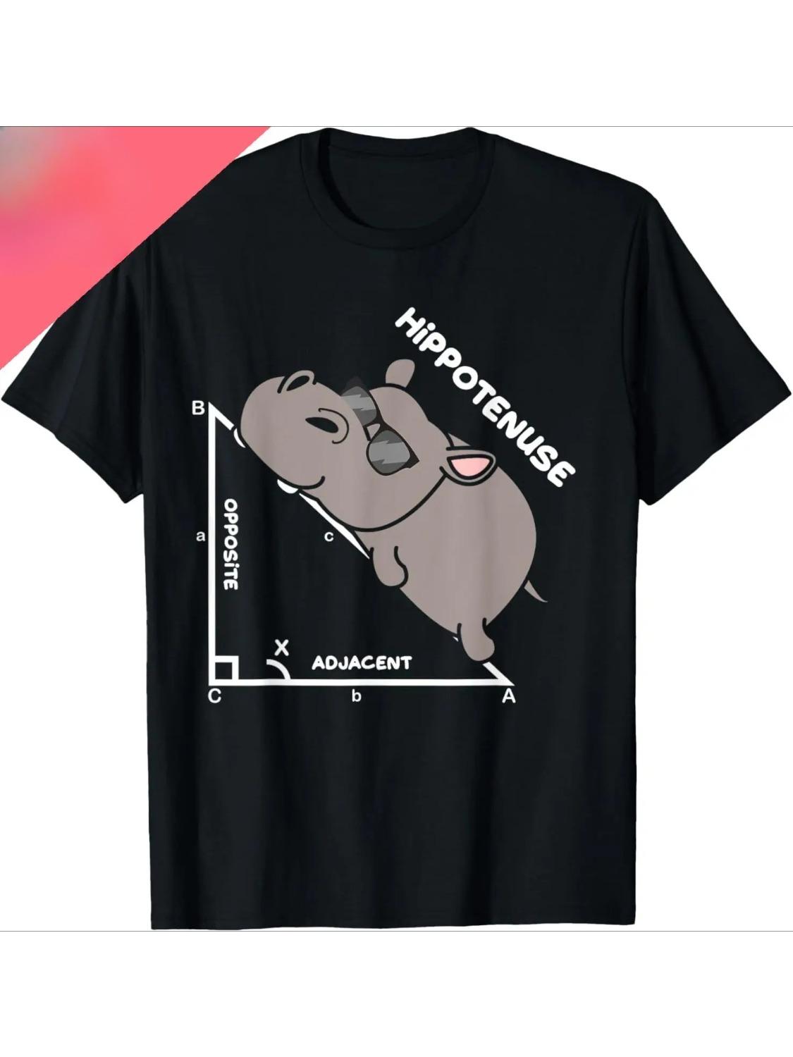 Funny Geometry Hypotenuse Math Mathematics Teacher TShirt Print Original Design Gifts T Shirts Customizable Camiseta S