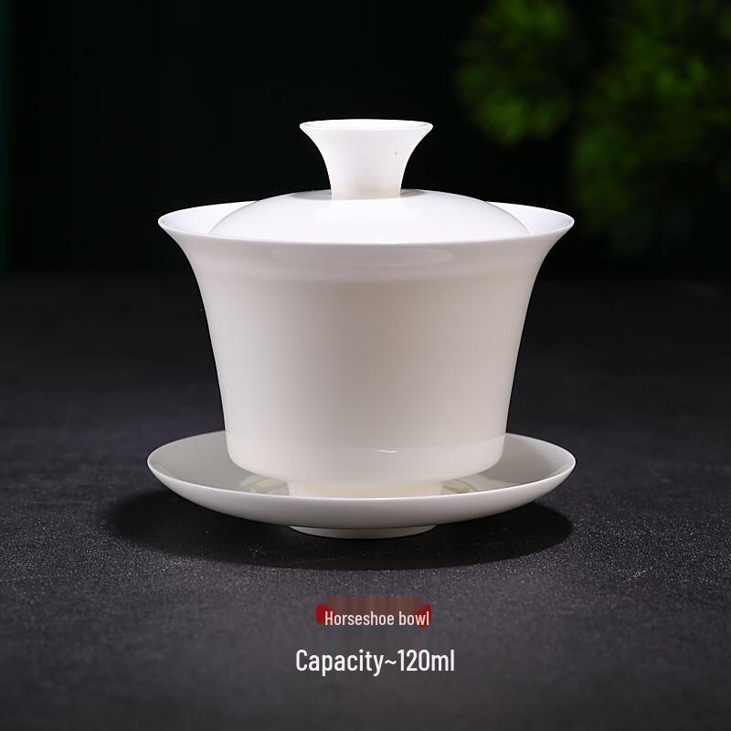 YuzhuXun Bone China Gaiwan Tea Set
