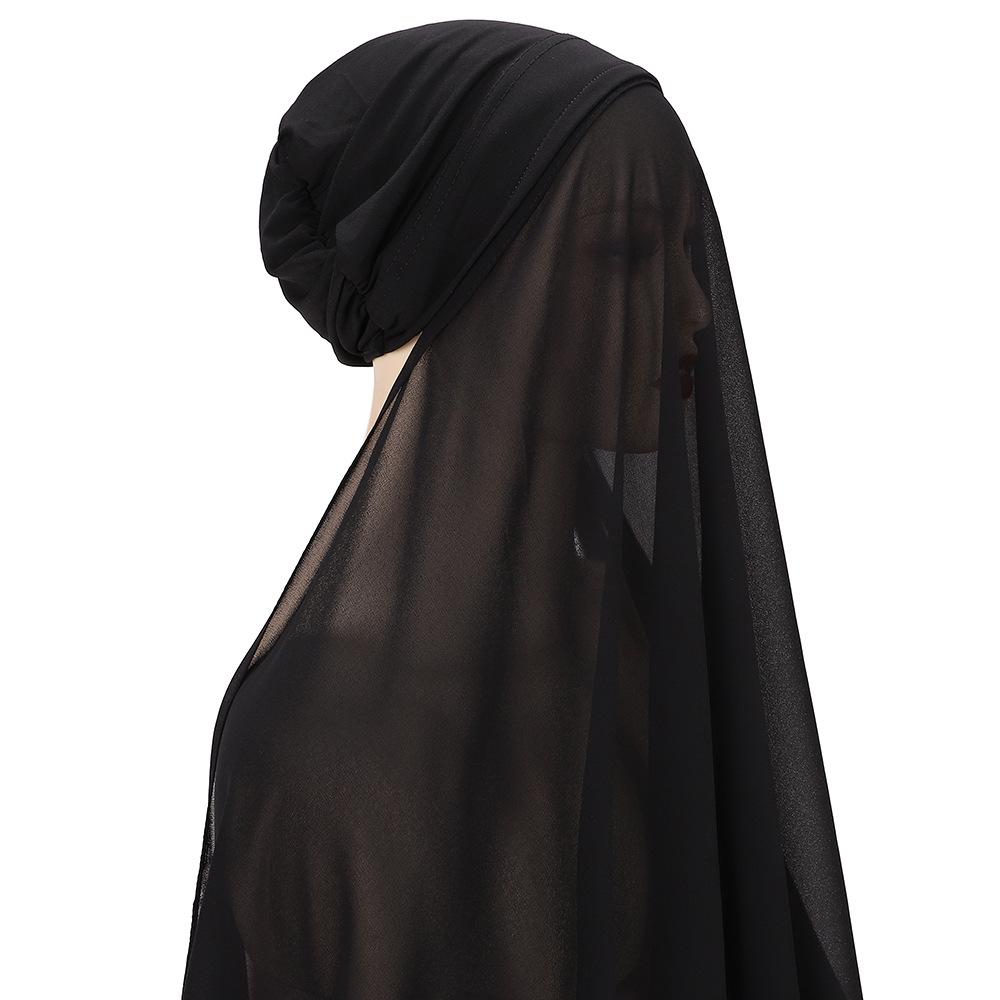 Pearl Chiffon, Convenient Head Wrap, Gauze, Scarf, Lazy Headscarf Set, Quick Pullover Scarf.