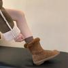 Fashion outside winter warm velvet snow cotton shoes 2025 platform women's boots fluffy shoes short boots snow boots