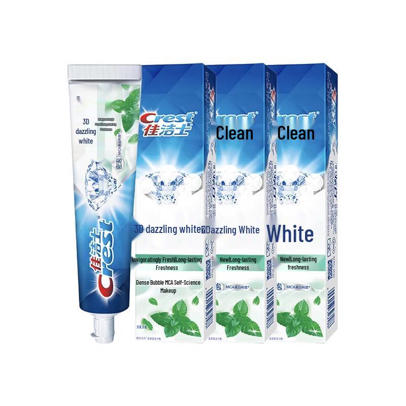 Crest 3D White Fresh Breath Whitening Toothpaste 3x170g
