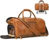 Crazy Horse Leather Travel Bag Fitness Bag Large Dry and Wet Separation Bag Leather Handbag For Men Duffel Bag Travelling Male
