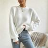 Women's Casual Color Mock Neck Long Sleeve Pullover Sweater Knit Top
