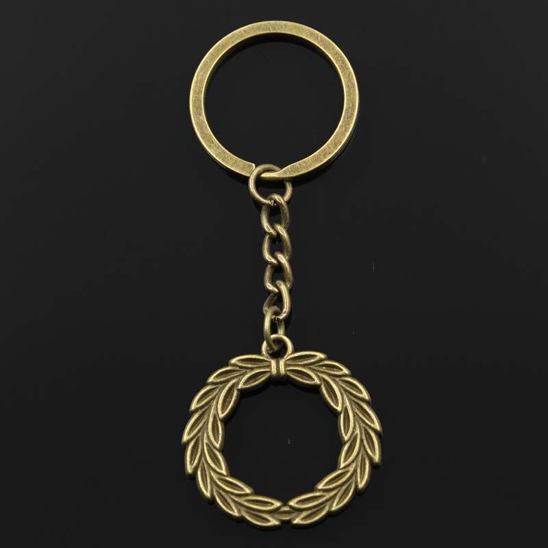 

Мода оливковая ветвь лавровый венок 36x34 мм кулон 30 мм брелок для ключей бронзовый мужской автомобильный подарочный брелок бронзовый