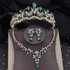 Ensembles de Bijoux de Mariée en Cristal Strass pour Femmes Tiare Couronne Collier Boucle d'Oreille Bal Mariée Costume Ensembles de Bijoux Mode Mariage
