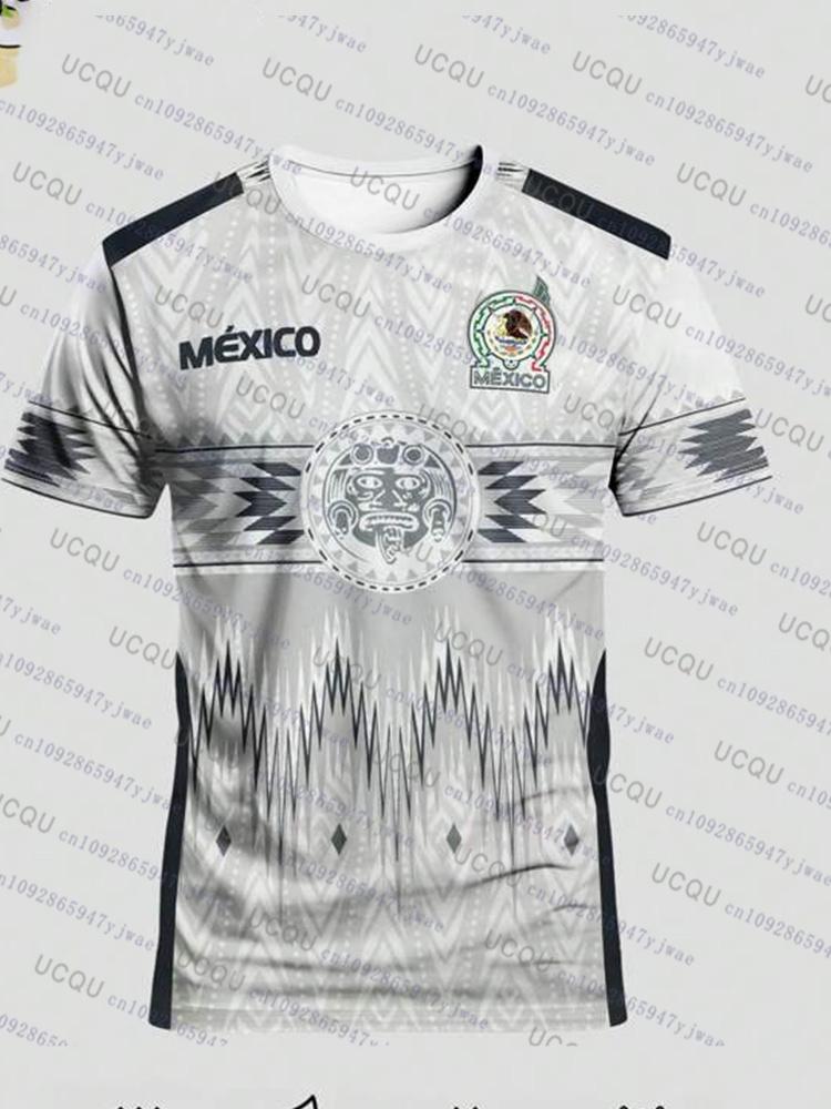 

2026 Mexico Football Jersey Men Women Clothes 3D Printed Sports Casual Outdoor Daily Training Quick-Drying Men s Tshirt Tops XXS
