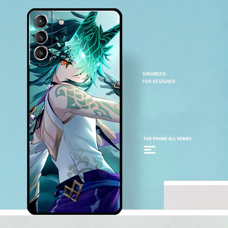 Genshin Impact Xiao Case For Samsung Galaxy S25 Ultra S25 FE S20 S21 S22 S23 Plus S9 S10 S24 Ultra Phone Cover