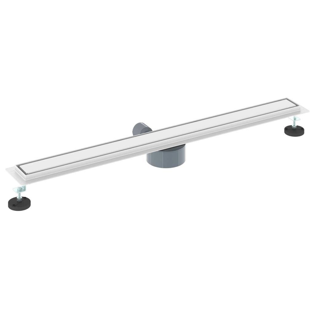 2 In 1 Shower Drain with 360 Degrees Siphon Silver 90 Cm Stainless Steel 304