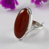Natural Carnelian Ring, 925 Sterling Silver Ring, Gift for her, Long Oval Carnelian Ring, Gemstone Ring, Promise Ring, Handmade Ring