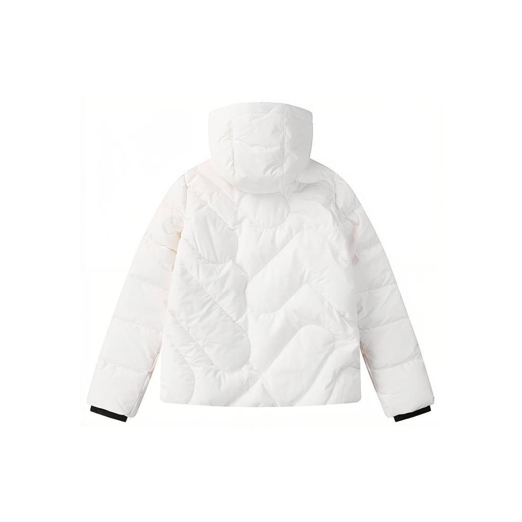 Fila Fleece Hooded Short Sports Down Jacket Women Jackets Standard-White F11W048919FWT