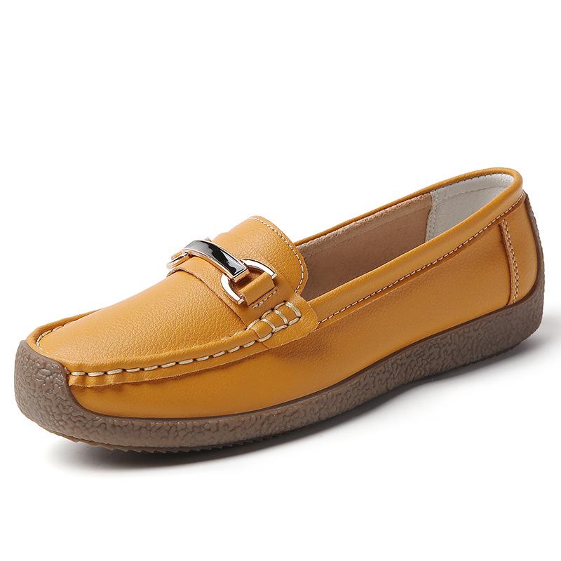 

2025 Spring/Autumn Women s Casual Loafers - Soft Sole, Comfortable Flats, Plus Size Moccasins. 39 жёлтый