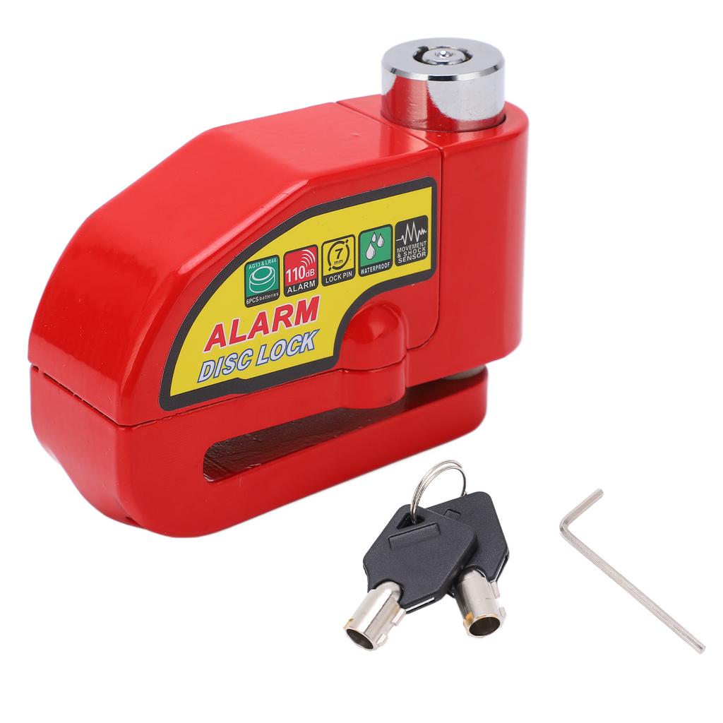 Bike Disc Brake Lock Anti Theft Electric Motorcycle Alarm Disc Lock with 110dB Alarm Sound for