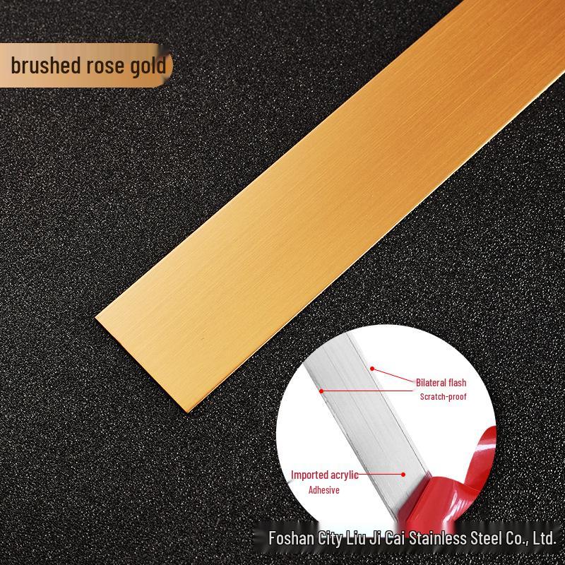 Modern Self-Adhesive Stainless Steel Decorative Strip for TV Backgrounds, Ceilings, and Skirting