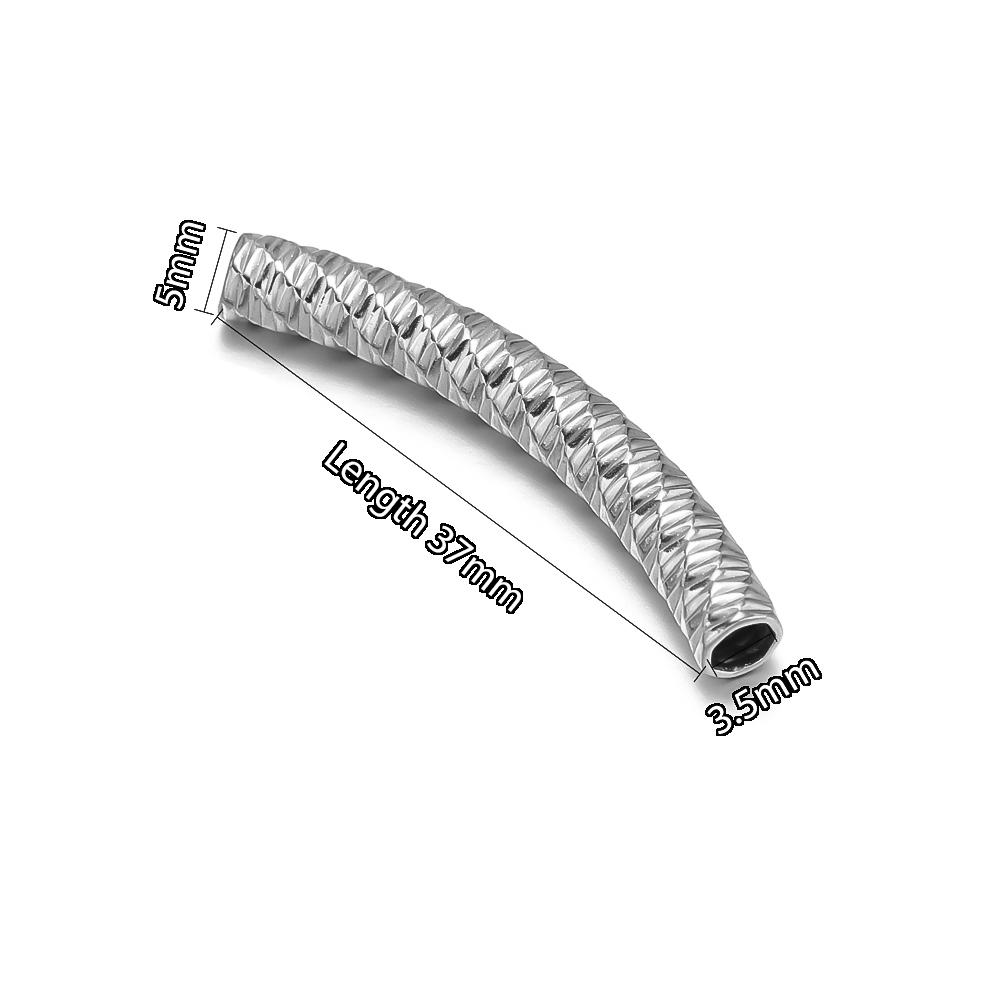 10pcs Stainless Steel Connectors Curved Tube for Jewelry Making Gold Color Straight Beads Bracelet Necklace DIY Jewelry Finding