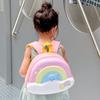 New kindergarten schoolbag Korean version of foreign style rainbow bear backpack cute EVA hard shell backpack