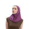 Women Solid Color Lace Rhinestone Muslim Hijab Wrap Islamic Scarf Cap Head Cover