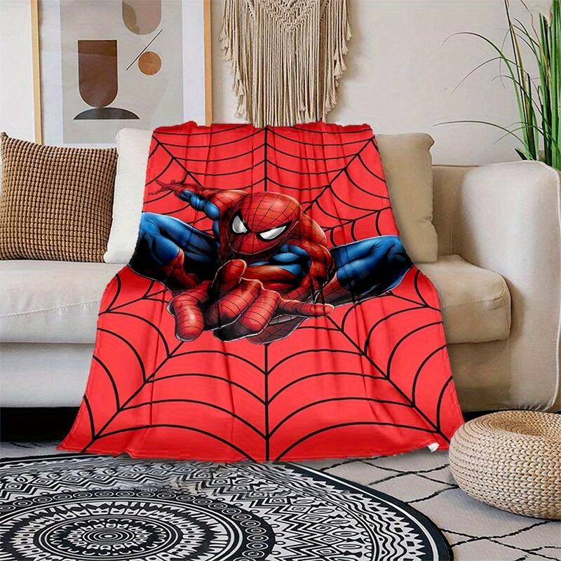 1pc Spider-Man Printing Blanket - Soft, All-Season Throw for Living Room, Bedroom,Personalized Gift with Adorable Cartoon Design
