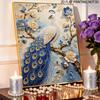 Peacock Pearl Kit 5D DIY Round Rhinestone Art for Adults Relaxing Handmade Wall Decor National Day Gift Frameless