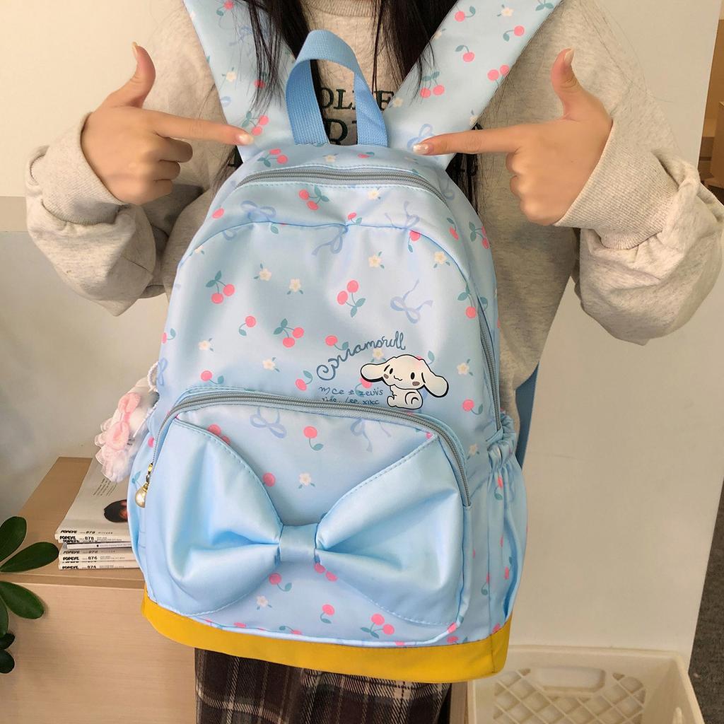 Schoolbag new hellokitty backpack nylon anti-splashing large-capacity bag for elementary school students and junior high school students