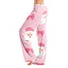 Women's Christmas Print Pants, Casual Pajama Bottoms with No and No Pockets