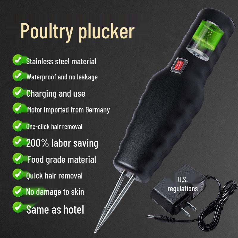Wasserdichter Elektrischer Geflügel-Federrupfer - Handlich & Wiederaufladbar für Hühner, Enten, Gänse