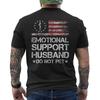 T-Shirt mit 'EMOTIONAL SUPPORT HUSBAND' Flaggenmotiv – USA Vibe