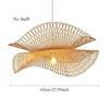 Dia.45CM Modern Bamboo Handmade Wicker Rattan Lighting Chandelier Lamp Fixture Restaurant Dining Room Bedroom Teahouse
